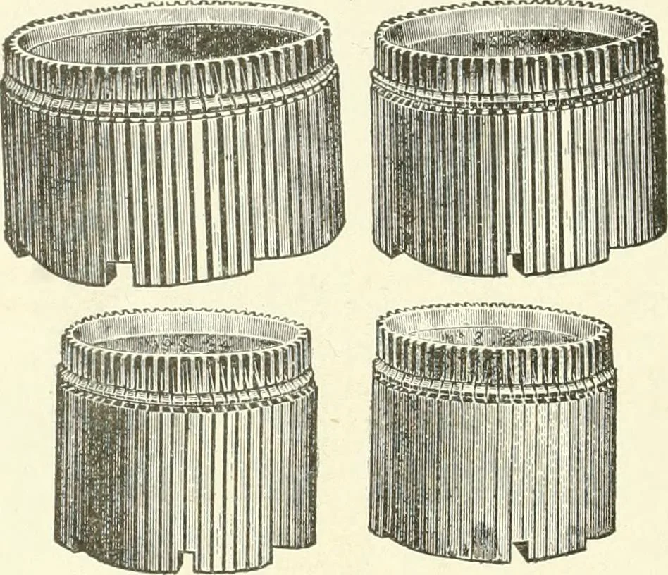 An illustration from Knitting; a manual of practical instruction in the mechanical details of all types of knitting machinery, their operation, adjustment, and care, 1909, leaf 235