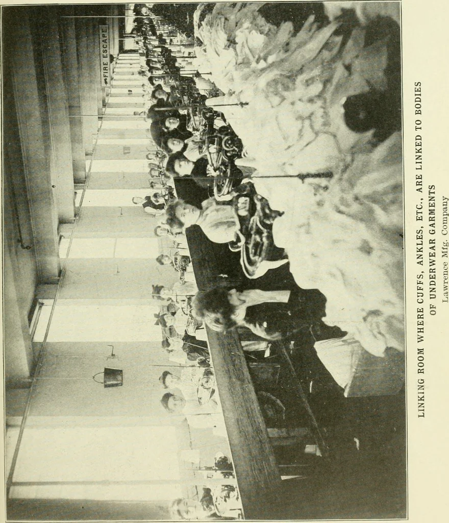 An illustration from Knitting; a manual of practical instruction in the mechanical details of all types of knitting machinery, their operation, adjustment, and care, 1909, leaf 240