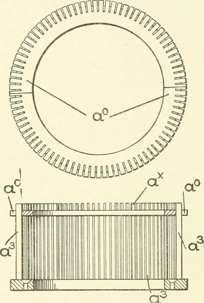 An illustration from Knitting; a manual of practical instruction in the mechanical details of all types of knitting machinery, their operation, adjustment, and care, 1909, leaf 261