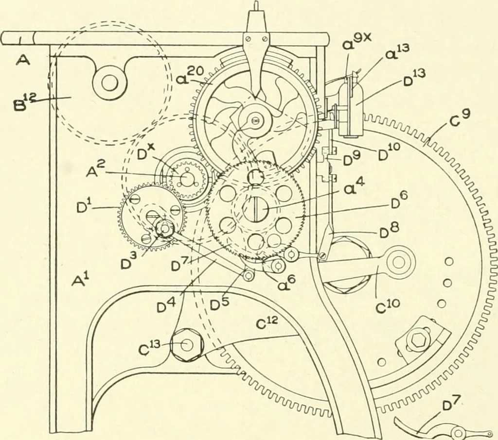 An illustration from Knitting; a manual of practical instruction in the mechanical details of all types of knitting machinery, their operation, adjustment, and care, 1909, leaf 265