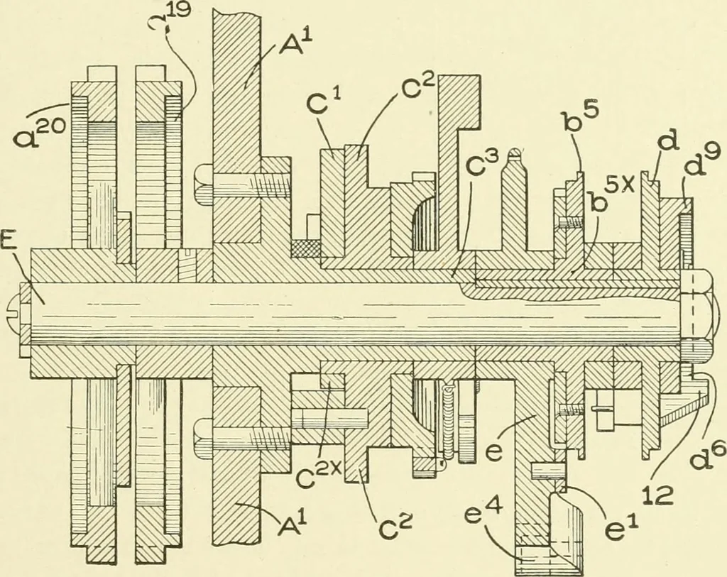 An illustration from Knitting; a manual of practical instruction in the mechanical details of all types of knitting machinery, their operation, adjustment, and care, 1909, leaf 270