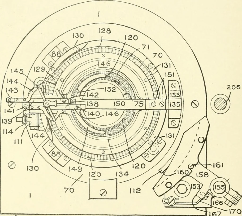 An illustration from Knitting; a manual of practical instruction in the mechanical details of all types of knitting machinery, their operation, adjustment, and care, 1909, leaf 285