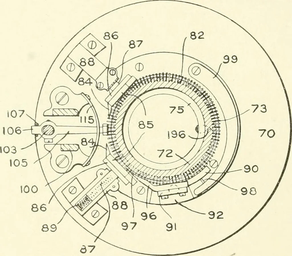 An illustration from Knitting; a manual of practical instruction in the mechanical details of all types of knitting machinery, their operation, adjustment, and care, 1909, leaf 287