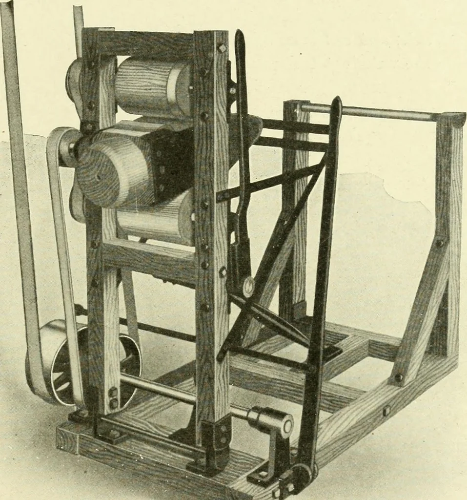 An illustration from Knitting; a manual of practical instruction in the mechanical details of all types of knitting machinery, their operation, adjustment, and care, 1909, leaf 334