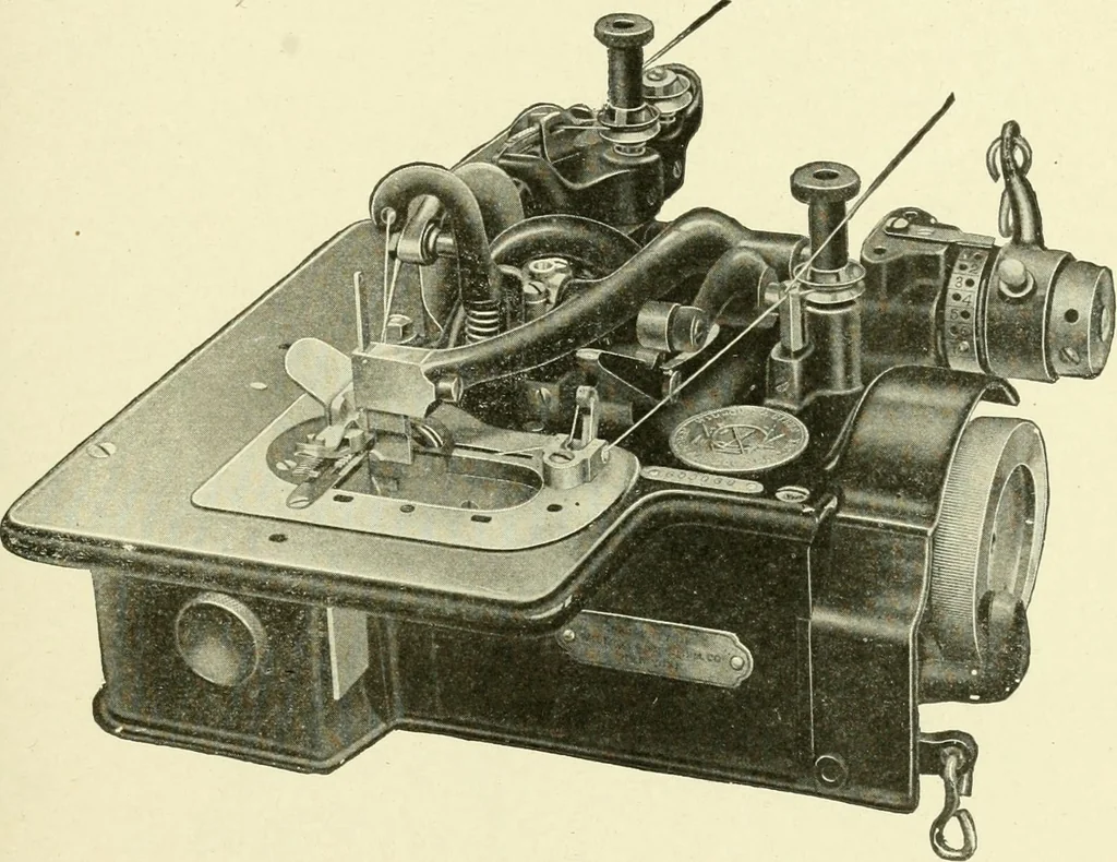 An illustration from Knitting; a manual of practical instruction in the mechanical details of all types of knitting machinery, their operation, adjustment, and care, 1909, leaf 338