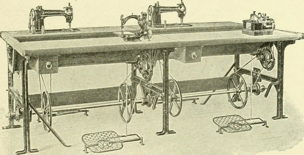 An illustration from Knitting; a manual of practical instruction in the mechanical details of all types of knitting machinery, their operation, adjustment, and care, 1909, leaf 342