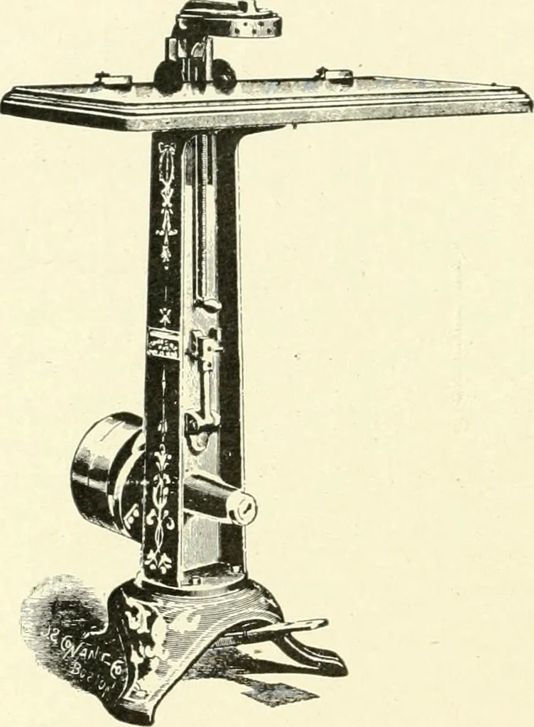 An illustration from Knitting; a manual of practical instruction in the mechanical details of all types of knitting machinery, their operation, adjustment, and care, 1909, leaf 345