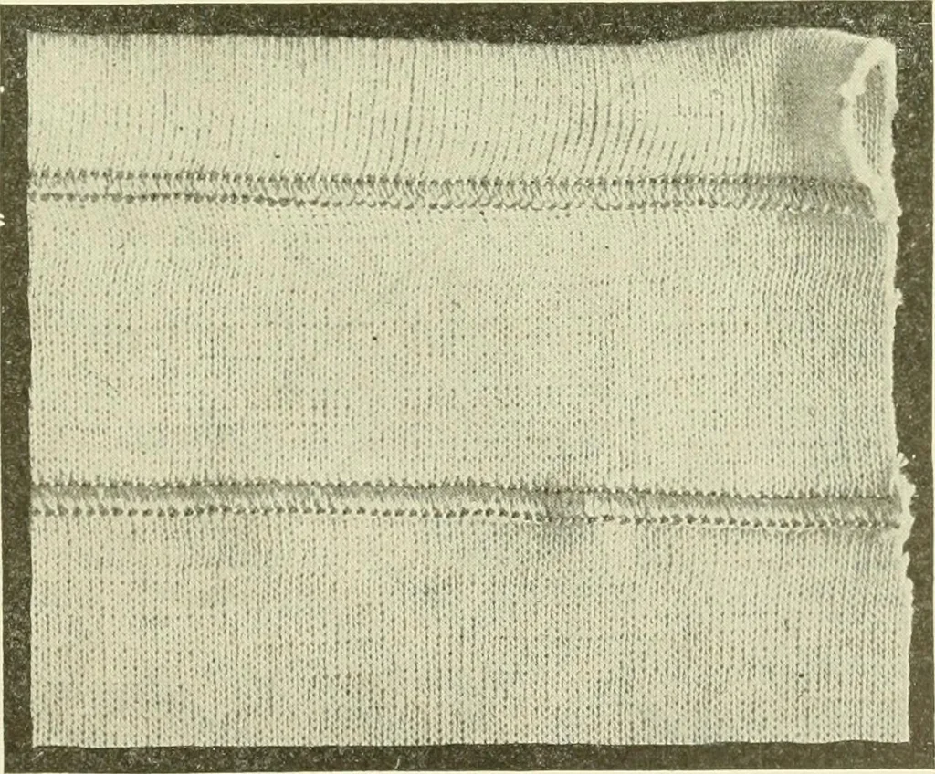 An illustration from Knitting; a manual of practical instruction in the mechanical details of all types of knitting machinery, their operation, adjustment, and care, 1909, leaf 356