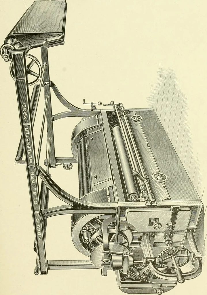 An illustration from Knitting; a manual of practical instruction in the mechanical details of all types of knitting machinery, their operation, adjustment, and care, 1909, leaf 388