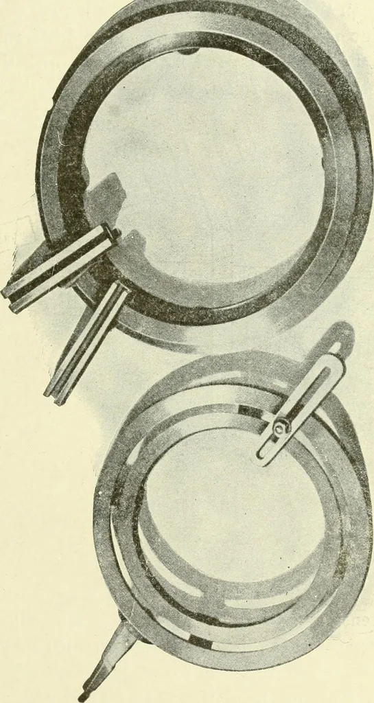 An illustration from Knitting; a manual of practical instruction in the mechanical details of all types of knitting machinery, their operation, adjustment, and care, 1909, leaf 58
