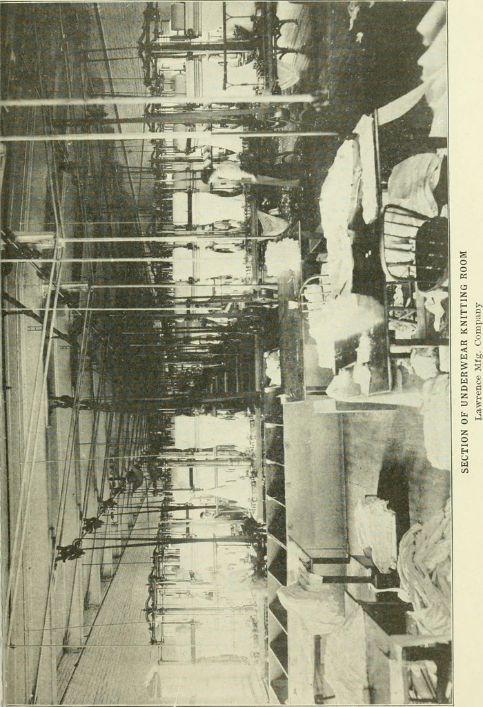 An illustration from Knitting; a manual of practical instruction in the mechanical details of all types of knitting machinery, their operation, adjustment, and care, 1909, leaf 66