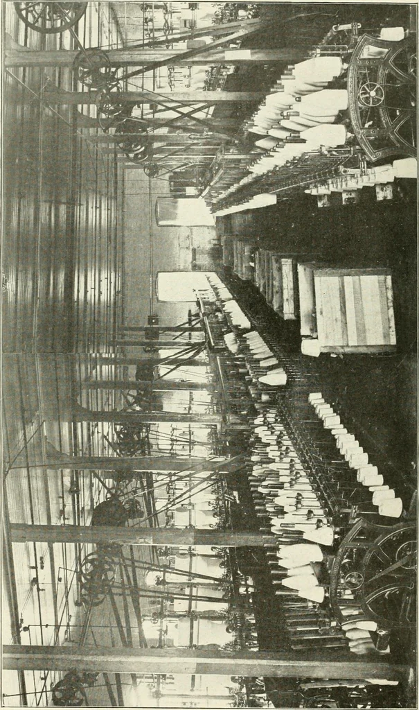 An illustration from Knitting; a manual of practical instruction in the mechanical details of all types of knitting machinery, their operation, adjustment, and care, 1909, leaf 85