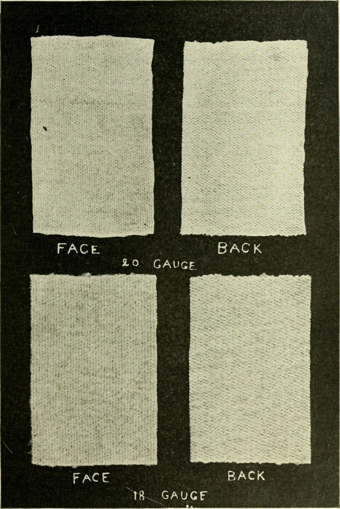 An illustration from Knitting; a manual of practical instruction in the mechanical details of all types of knitting machinery, their operation, adjustment, and care, 1909, leaf 86