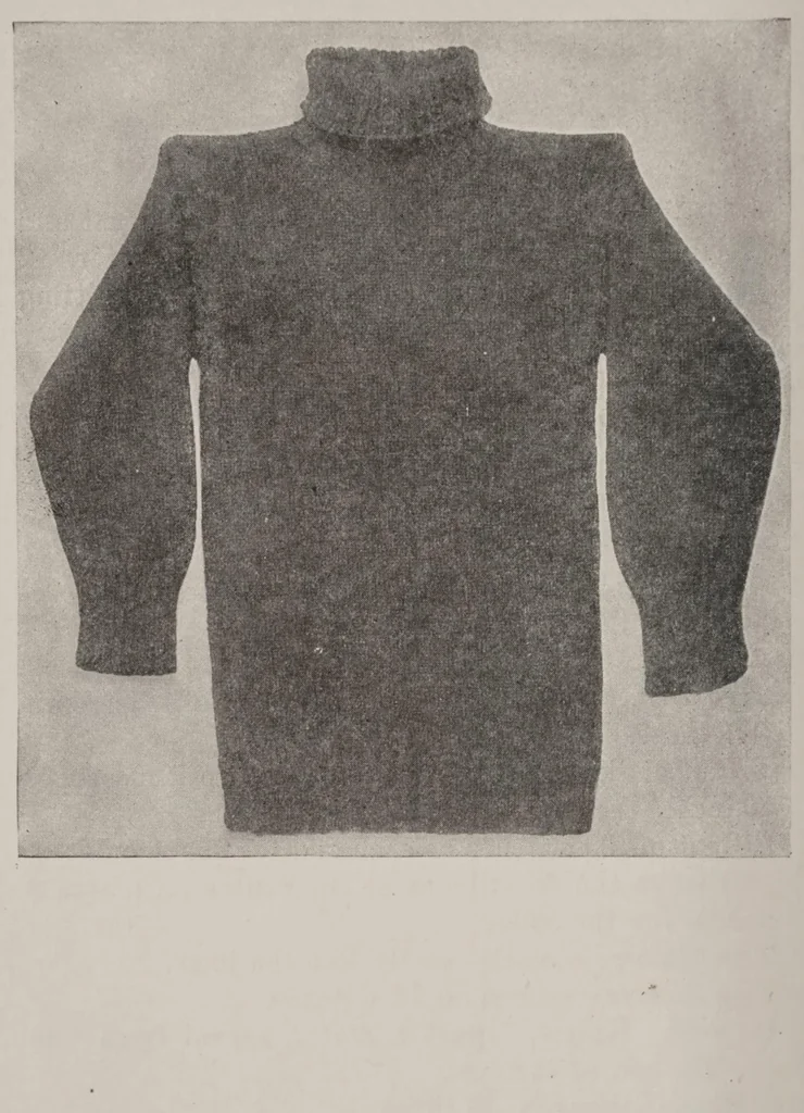 An illustration from Knitting and sewing; how to make seventy useful articles for men in the army and navy, 1918, leaf 106