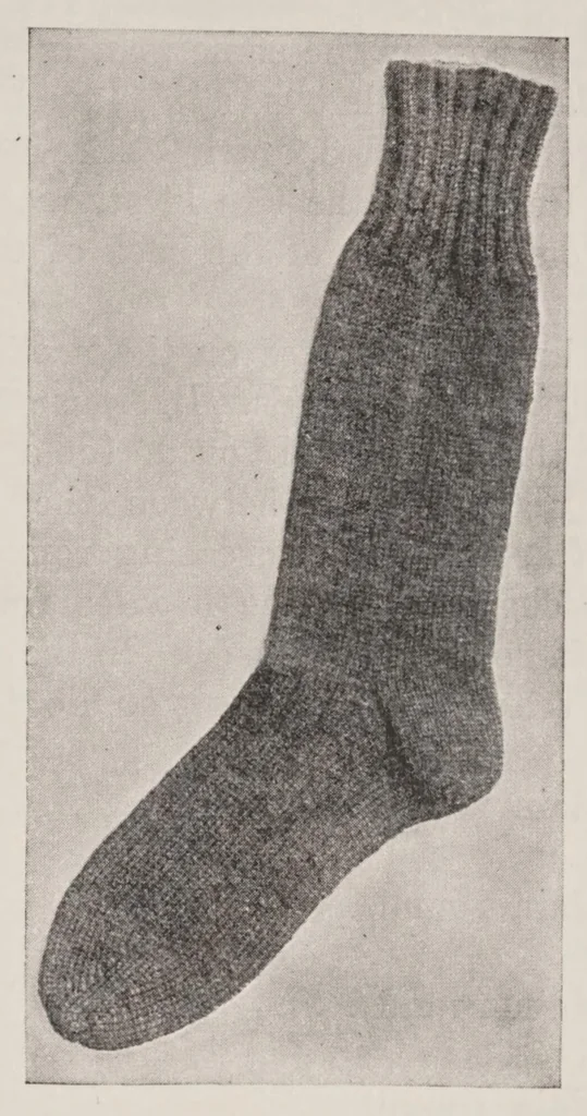 An illustration from Knitting and sewing; how to make seventy useful articles for men in the army and navy, 1918, leaf 147