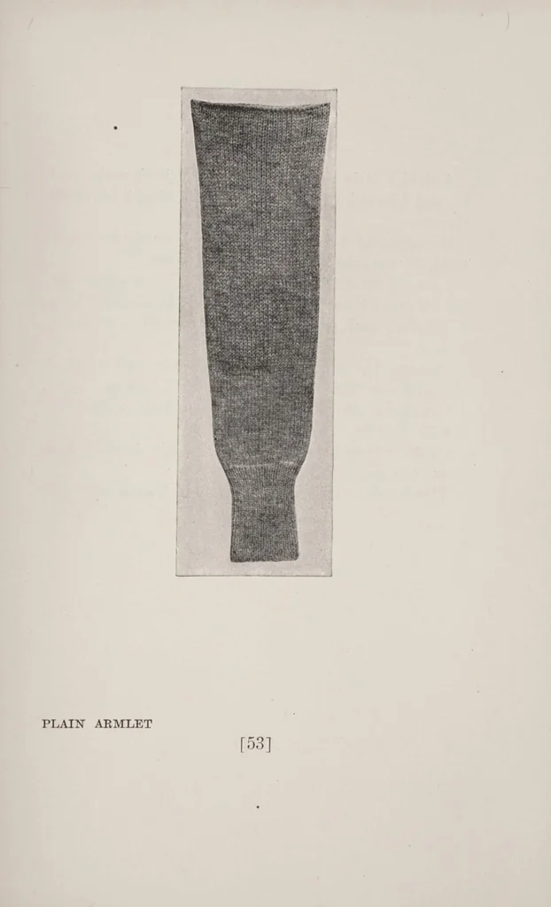 An illustration from Knitting and sewing; how to make seventy useful articles for men in the army and navy, 1918, leaf 61