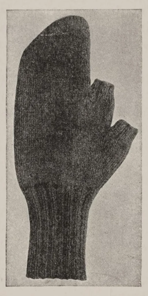 An illustration from Knitting and sewing; how to make seventy useful articles for men in the army and navy, 1918, leaf 76