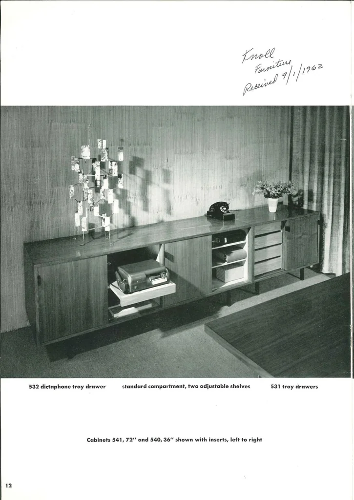 An illustration from Knoll Office Planned Furniture 1962, 1962, leaf 11