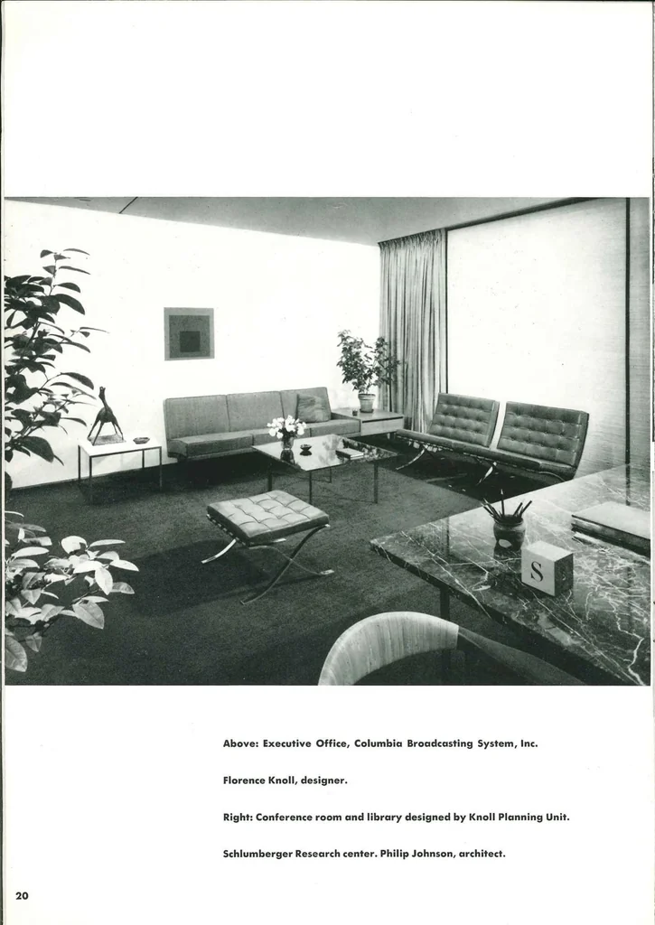 An illustration from Knoll Office Planned Furniture 1962, 1962, leaf 19