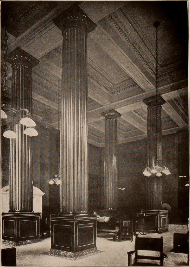 An illustration from Koll's patent lock-joint staved and turned columns., 1913, leaf 24