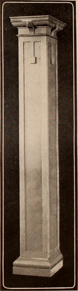 An illustration from Koll's patent lock-joint staved and turned columns., 1913, leaf 25