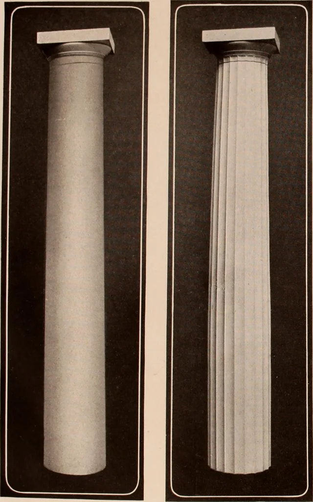 An illustration from Koll's patent lock-joint staved and turned columns., 1913, leaf 27