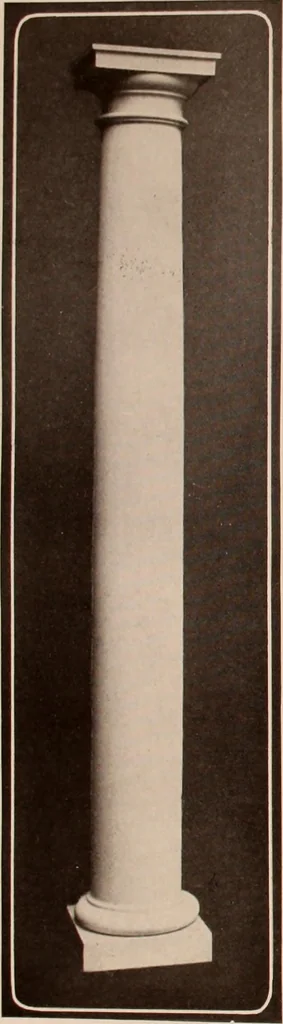 An illustration from Koll's patent lock-joint staved and turned columns., 1913, leaf 28