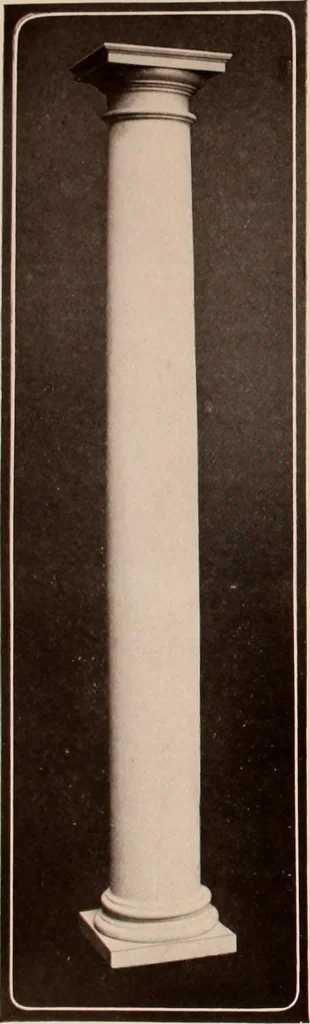 An illustration from Koll's patent lock-joint staved and turned columns., 1913, leaf 30