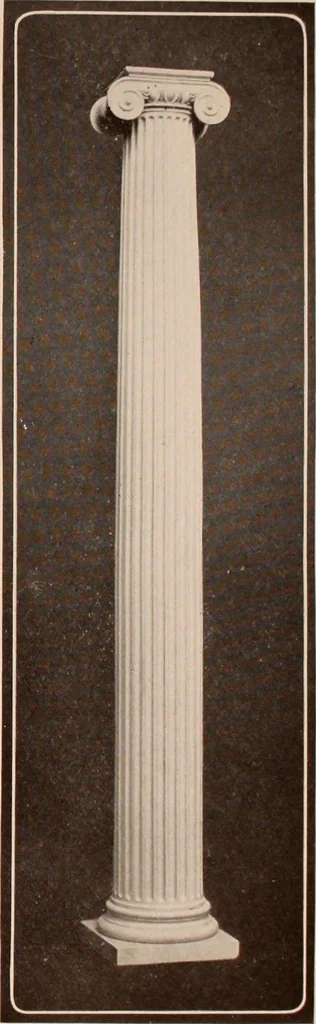 An illustration from Koll's patent lock-joint staved and turned columns., 1913, leaf 31
