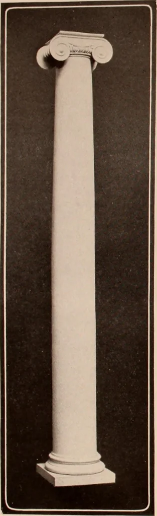 An illustration from Koll's patent lock-joint staved and turned columns., 1913, leaf 34