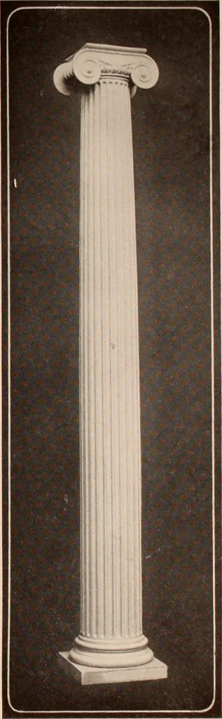 An illustration from Koll's patent lock-joint staved and turned columns., 1913, leaf 34