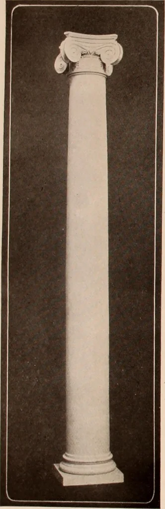 An illustration from Koll's patent lock-joint staved and turned columns., 1913, leaf 36