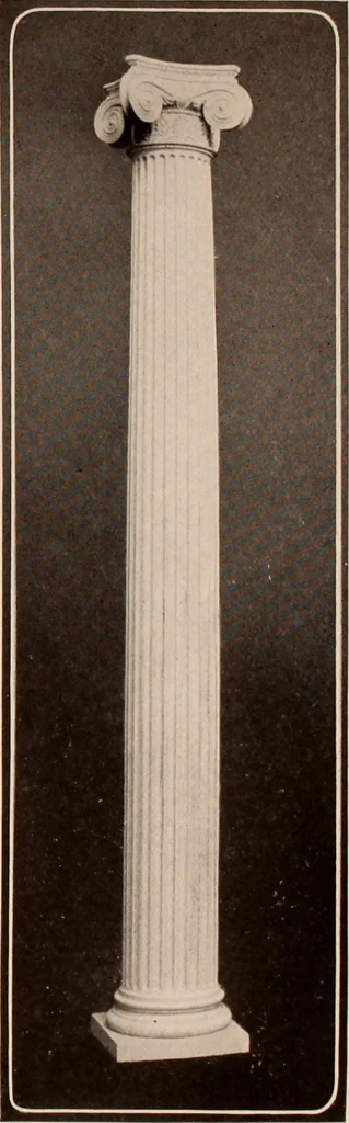 An illustration from Koll's patent lock-joint staved and turned columns., 1913, leaf 36