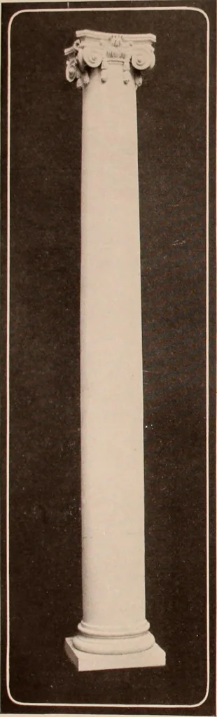 An illustration from Koll's patent lock-joint staved and turned columns., 1913, leaf 39