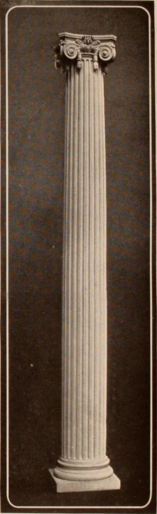 An illustration from Koll's patent lock-joint staved and turned columns., 1913, leaf 39