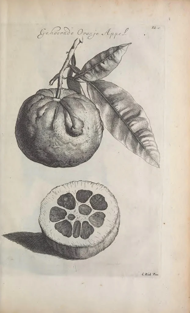 An illustration from De koninglycke hovenier aanwyzende de middelen om boomen : bloemen en kruyden te zaayen, planten, aen queeken en voort teelen : met konstige koperen platen verciert, 1676, leaf 355