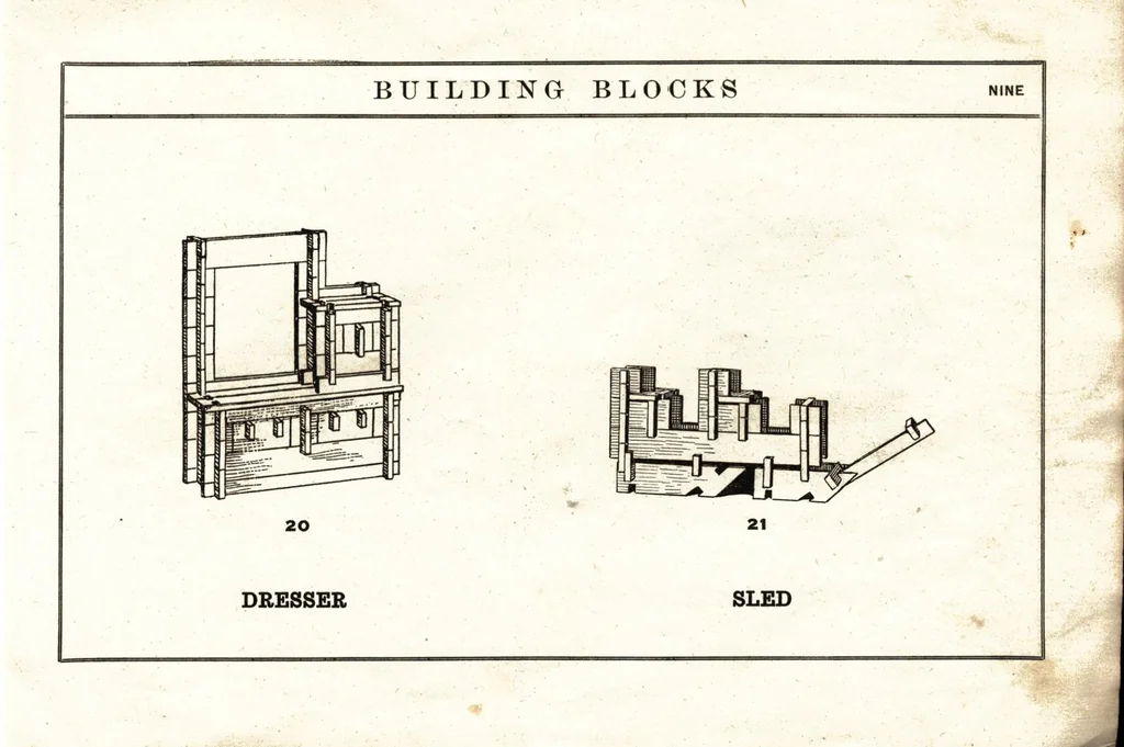 An illustration from Konstructo building blocks., 1918, leaf 8