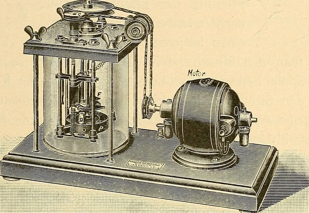An illustration from Konstruktion, Bau und Betrieb von Funkeninduktoren und deren Anwendung, mit besonderer Berücksichtigung der Röntgenstrahlen-Technik, 1904, leaf 102