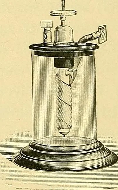 An illustration from Konstruktion, Bau und Betrieb von Funkeninduktoren und deren Anwendung, mit besonderer Berücksichtigung der Röntgenstrahlen-Technik, 1904, leaf 105