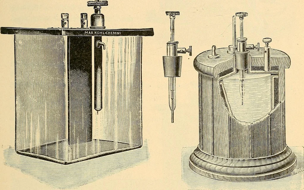 An illustration from Konstruktion, Bau und Betrieb von Funkeninduktoren und deren Anwendung, mit besonderer Berücksichtigung der Röntgenstrahlen-Technik, 1904, leaf 106