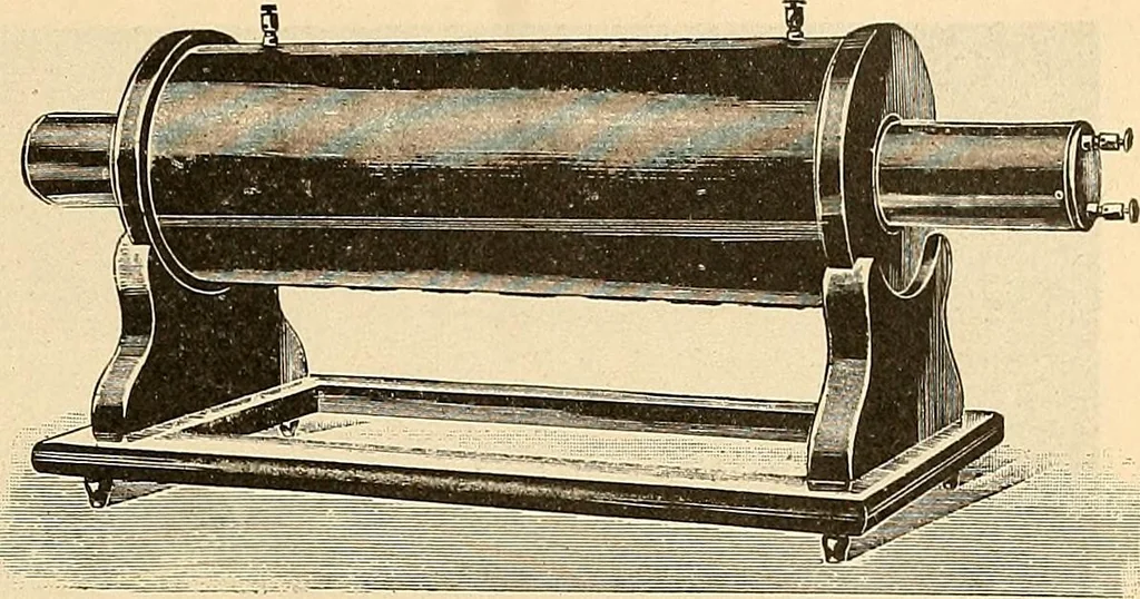 An illustration from Konstruktion, Bau und Betrieb von Funkeninduktoren und deren Anwendung, mit besonderer Berücksichtigung der Röntgenstrahlen-Technik, 1904, leaf 108