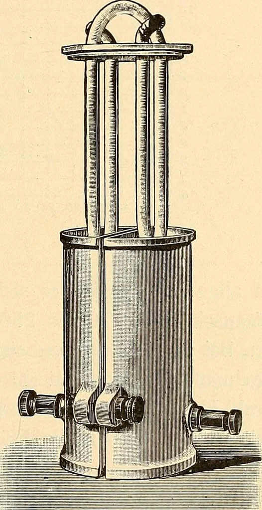 An illustration from Konstruktion, Bau und Betrieb von Funkeninduktoren und deren Anwendung, mit besonderer Berücksichtigung der Röntgenstrahlen-Technik, 1904, leaf 118