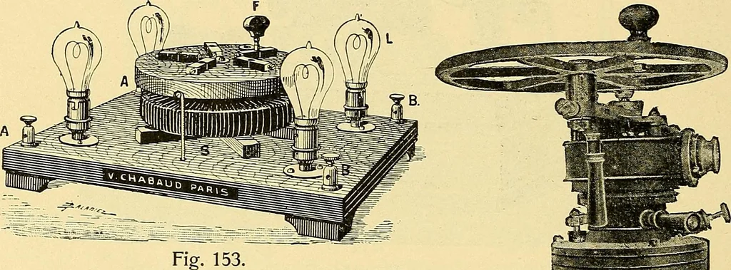 An illustration from Konstruktion, Bau und Betrieb von Funkeninduktoren und deren Anwendung, mit besonderer Berücksichtigung der Röntgenstrahlen-Technik, 1904, leaf 123