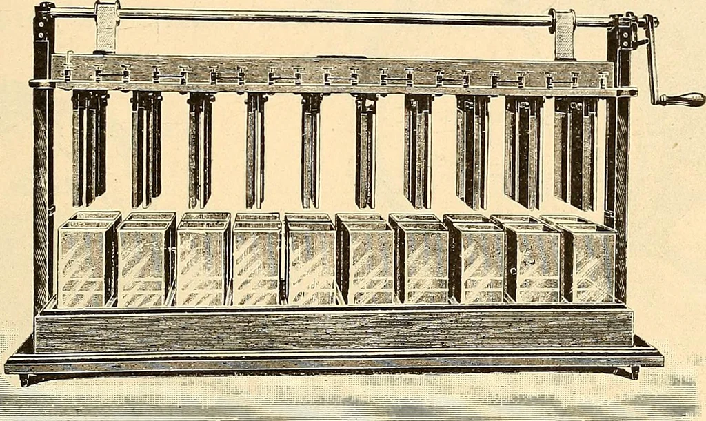 An illustration from Konstruktion, Bau und Betrieb von Funkeninduktoren und deren Anwendung, mit besonderer Berücksichtigung der Röntgenstrahlen-Technik, 1904, leaf 128