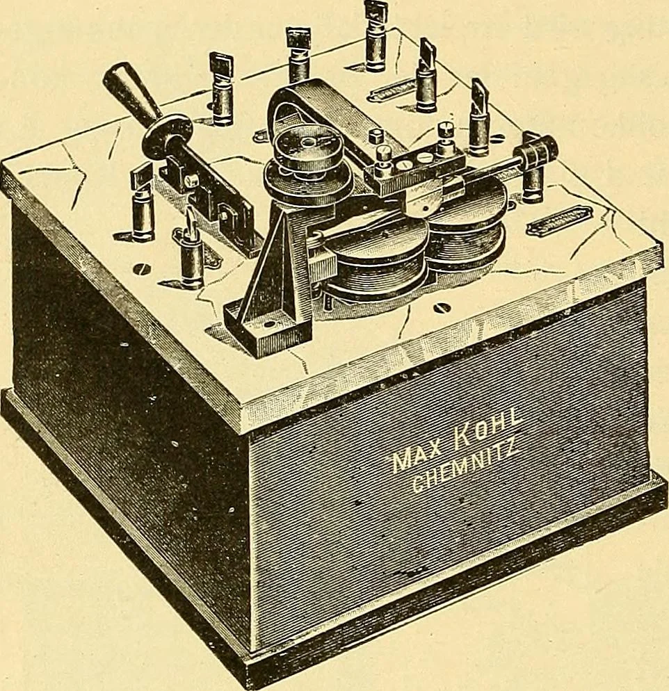 An illustration from Konstruktion, Bau und Betrieb von Funkeninduktoren und deren Anwendung, mit besonderer Berücksichtigung der Röntgenstrahlen-Technik, 1904, leaf 133