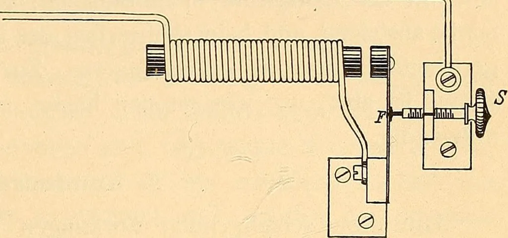 An illustration from Konstruktion, Bau und Betrieb von Funkeninduktoren und deren Anwendung, mit besonderer Berücksichtigung der Röntgenstrahlen-Technik, 1904, leaf 14