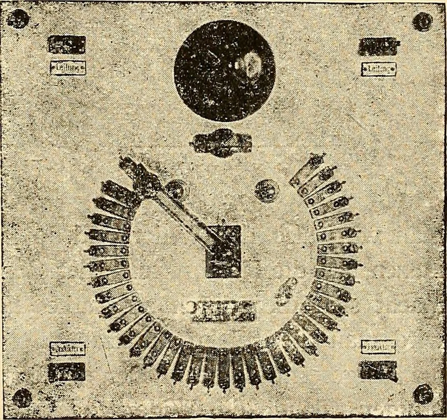 An illustration from Konstruktion, Bau und Betrieb von Funkeninduktoren und deren Anwendung, mit besonderer Berücksichtigung der Röntgenstrahlen-Technik, 1904, leaf 142