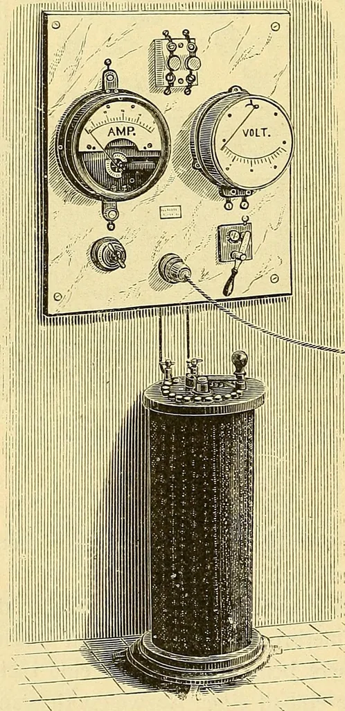 An illustration from Konstruktion, Bau und Betrieb von Funkeninduktoren und deren Anwendung, mit besonderer Berücksichtigung der Röntgenstrahlen-Technik, 1904, leaf 149