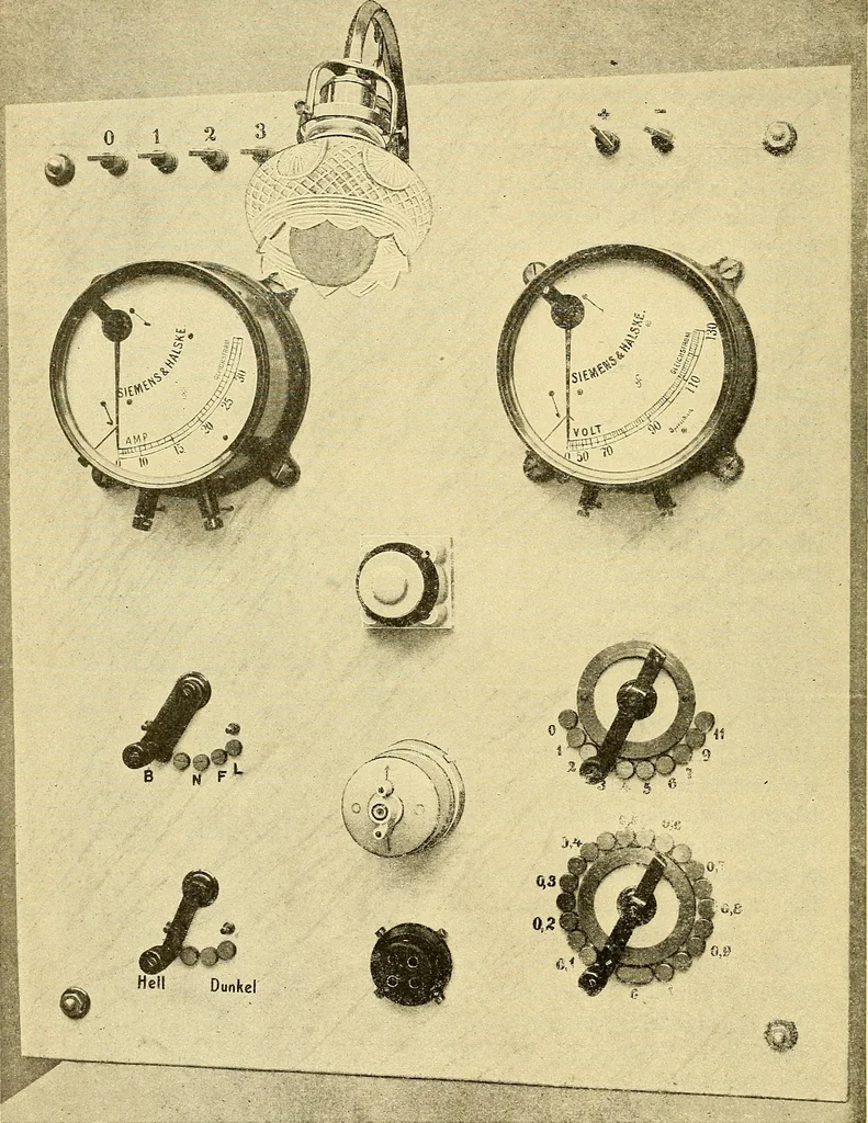 An illustration from Konstruktion, Bau und Betrieb von Funkeninduktoren und deren Anwendung, mit besonderer Berücksichtigung der Röntgenstrahlen-Technik, 1904, leaf 151