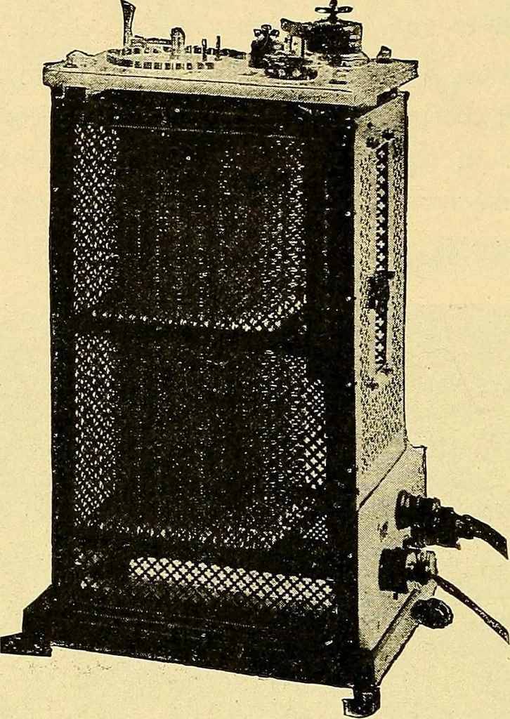 An illustration from Konstruktion, Bau und Betrieb von Funkeninduktoren und deren Anwendung, mit besonderer Berücksichtigung der Röntgenstrahlen-Technik, 1904, leaf 153